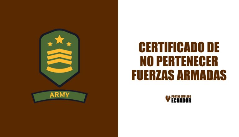 Certificado de no pertenecer a las fuerzas armadas
